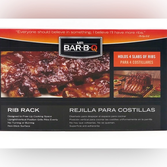 MR-BAR-B-Q Non-Stick Rib Rack - Black - Picture 4 of 10